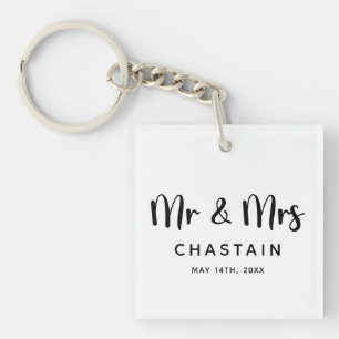 Net Getrouwd Dhr. & Mevrouw Trouw Monogram Sleutelhanger
