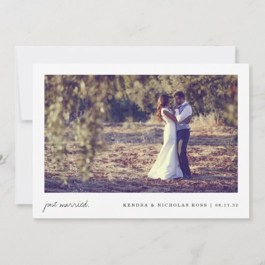 Net Getrouwd | Dubbelzijdige Foto Huwelijk Aankondiging (Voorkant)