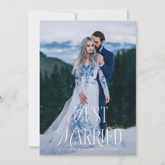 Net getrouwd  Elegance Trouwfoto Aankondiging (Voorkant)