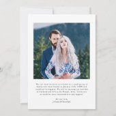 Net getrouwd  Elegance Trouwfoto Aankondiging (Achterkant)