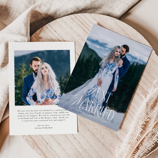 Net getrouwd Elegance Trouwfoto Aankondiging