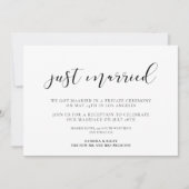 Net getrouwd Elegant design aankondiging (Voorkant)