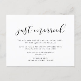 Net getrouwd Elegant design aankondiging Briefkaart