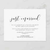 Net getrouwd Elegant design aankondiging Briefkaart (Voorkant)