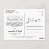 Net getrouwd Elegant Foto Bruiloft Briefkaart (Achterkant)