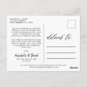 Net getrouwd Elegant Foto Bruiloft Briefkaart (Achterkant)