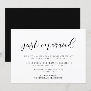 Net getrouwd Elegant ontwerp aankondiging