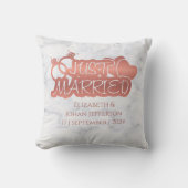 Net getrouwd Elegant Roos Goud Bruiloft Souvenirs Kussen (Voorkant)