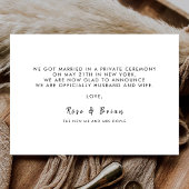Net Getrouwd Elegant Script Bruiloft Aangepaste Fo Aankondiging