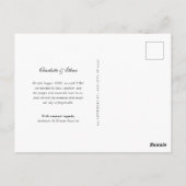 Net getrouwd Elegant Wedding Photo Aankondiging Briefkaart (Achterkant)