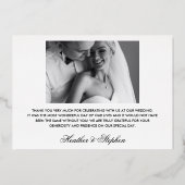 Net Getrouwd | Elegante Fototrouwkaart Folie Uitnodiging (Achterkant)