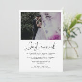 Net getrouwd Elegante & moderne fotokaart Kaart (Staand voorkant)