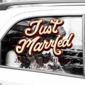 Net Getrouwd elegante script huwelijksauto Raamsticker