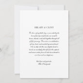 Net Getrouwd Elegante Trouwfoto Aankondiging (Achterkant)