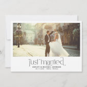 Net getrouwd Elopement 4 Foto Ontvangst alleen Inv Kaart (Voorkant)