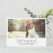 Net getrouwd Elopement 4 Foto Ontvangst alleen Inv Kaart (Staand voorkant)