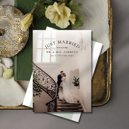 Net Getrouwd Elopement Huwelijksfoto Aankondiging