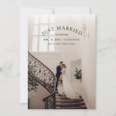 Net Getrouwd Elopement Huwelijksfoto Aankondiging (Voorkant)