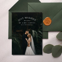 Net getrouwd Elopement trouwfoto aankondiging