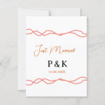 Net getrouwd en voeg de naam van het paar toe datu