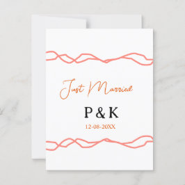 Net getrouwd en voeg de naam van het paar toe datu briefkaart