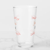 Net getrouwd en voeg de naam van het paar toe datu glas (Links)