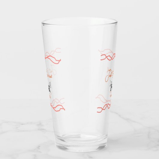 Net getrouwd en voeg de naam van het paar toe datu glas (Rechts)