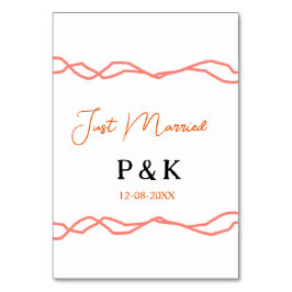 Net getrouwd en voeg de naam van het paar toe datu kaart