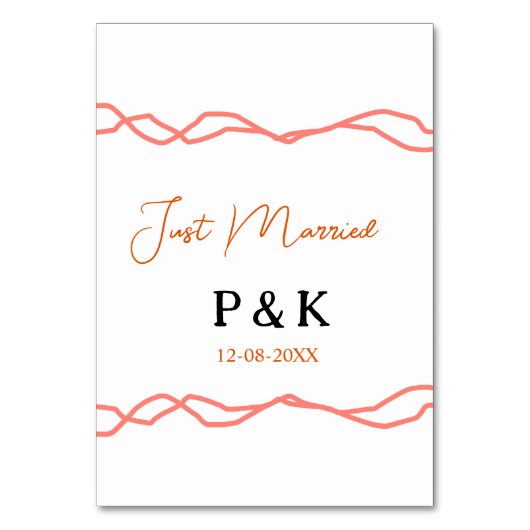 Net getrouwd en voeg de naam van het paar toe datu kaart (Voorkant)