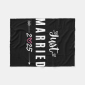 Net getrouwd EST 2025 huwelijksreis bruidsparen An Fleece Deken (Voorkant (Horizontaal))