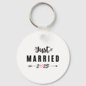 Net getrouwd EST 2025 huwelijksreis bruidsparen An Sleutelhanger (Voorkant)