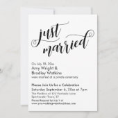 Net Getrouwd Fancy Script Huwelijksfeest Na De Bru Kaart (Voorkant)