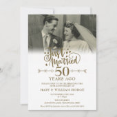 Net getrouwd Foto 50e bruiloft Jubileum Kaart (Voorkant)