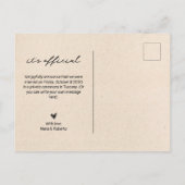  net getrouwd foto aankondigingskaart (Achterkant)