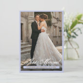 Net getrouwd Foto bruiloft aankondiging Kaarten (Staand voorkant)