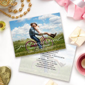 Net getrouwd Foto bruiloft aankondiging uitnodigin