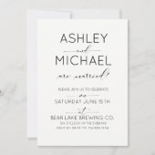 Net Getrouwd Foto Huwelijksfeest Uitnodiging (Voorkant)