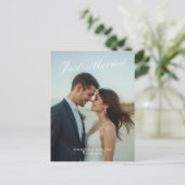 Net getrouwd Foto Moderne bruiloft aankondiging Briefkaart (Staand voorkant)