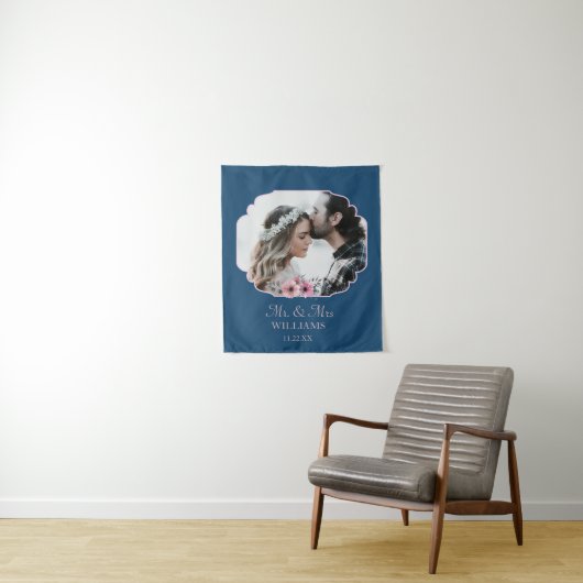 Net Getrouwd Foto Portret Huwelijksverjaardag Wandkleed (In situ)