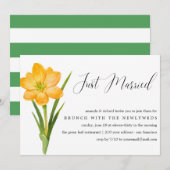 Net getrouwd Gele narcis post trouw brunch Kaart (Voorkant / Achterkant)