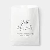 Net getrouwd gepersonaliseerde bruiloft gunst taar bedankzakje (Voorkant)