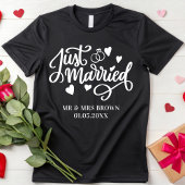 Net getrouwd gepersonaliseerde koppels matchen bru t-shirt