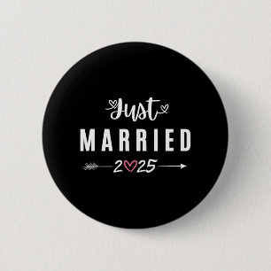 Net Getrouwd Geschat 2025 Honeymoon Trouw Koppels Ronde Button 5,7 Cm