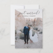 Net Getrouwd Gevluchte Aankondiging Uitnodiging (Voorkant)