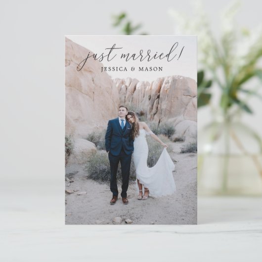 Net Getrouwd Gevluchte Huwelijksaankondiging Uitno Kaart (Staand voorkant)