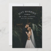 Net Getrouwd Gevluchte Trouwfoto Aankondiging (Voorkant)