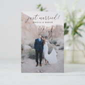 Net Getrouwd Gevluchte Uitnodiging Aankondiging (Staand voorkant)