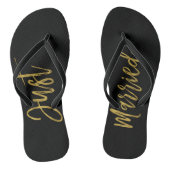 Net getrouwd Gold Foil Bride Teenslippers (Voetbed)