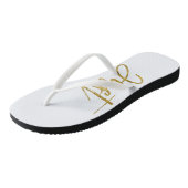 Net getrouwd Gold Foil Bride Teenslippers (Schuin)