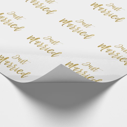 Net getrouwd goud folie inpakpapier (Hoek)